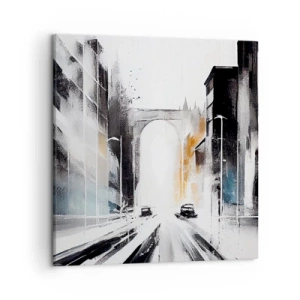 Obraz na płótnie - Studium miasta: architektura i ruch - 50x50 cm