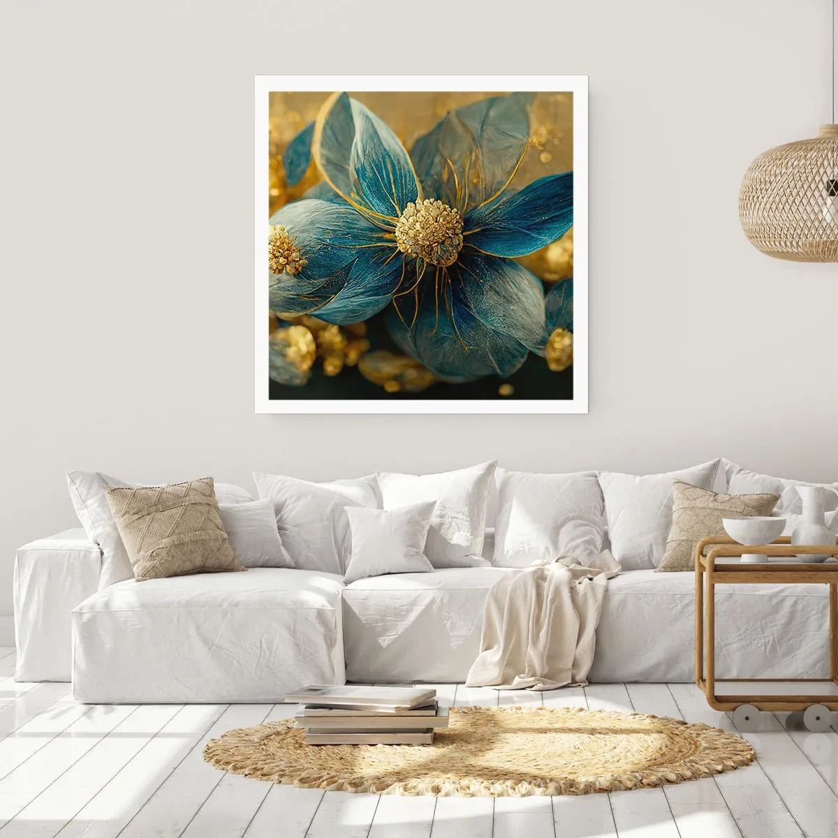 Plakat - Zakwitnąć złotem - 50x50 cm