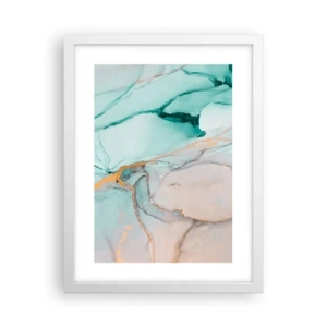 Plakat w białej ramie - Taniec kształtów i barw - 30x40 cm