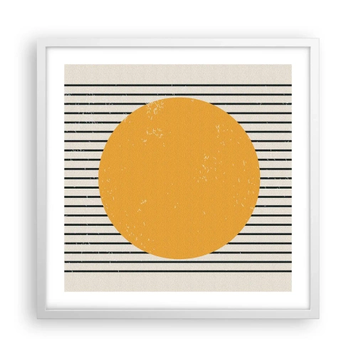 Plakat w białej ramie - Siła prostoty - 50x50 cm