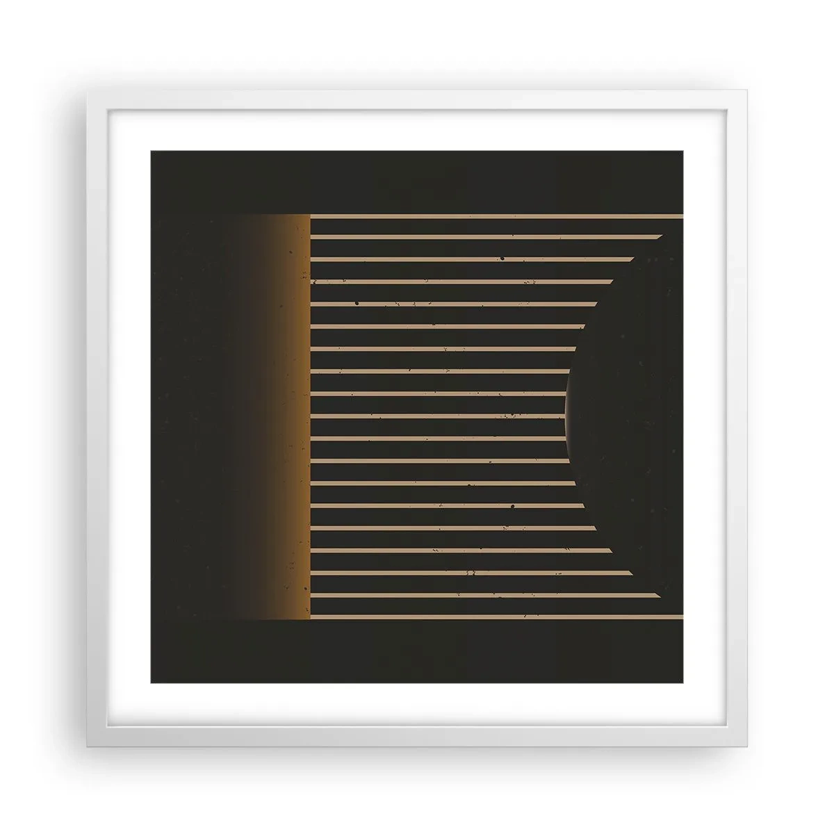 Plakat w białej ramie - Zbadać ciemność - 50x50 cm