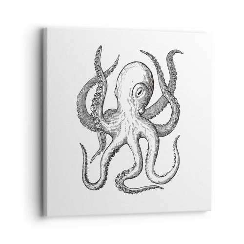 Obraz na płótnie - Tańcząca z falami - 30x30 cm