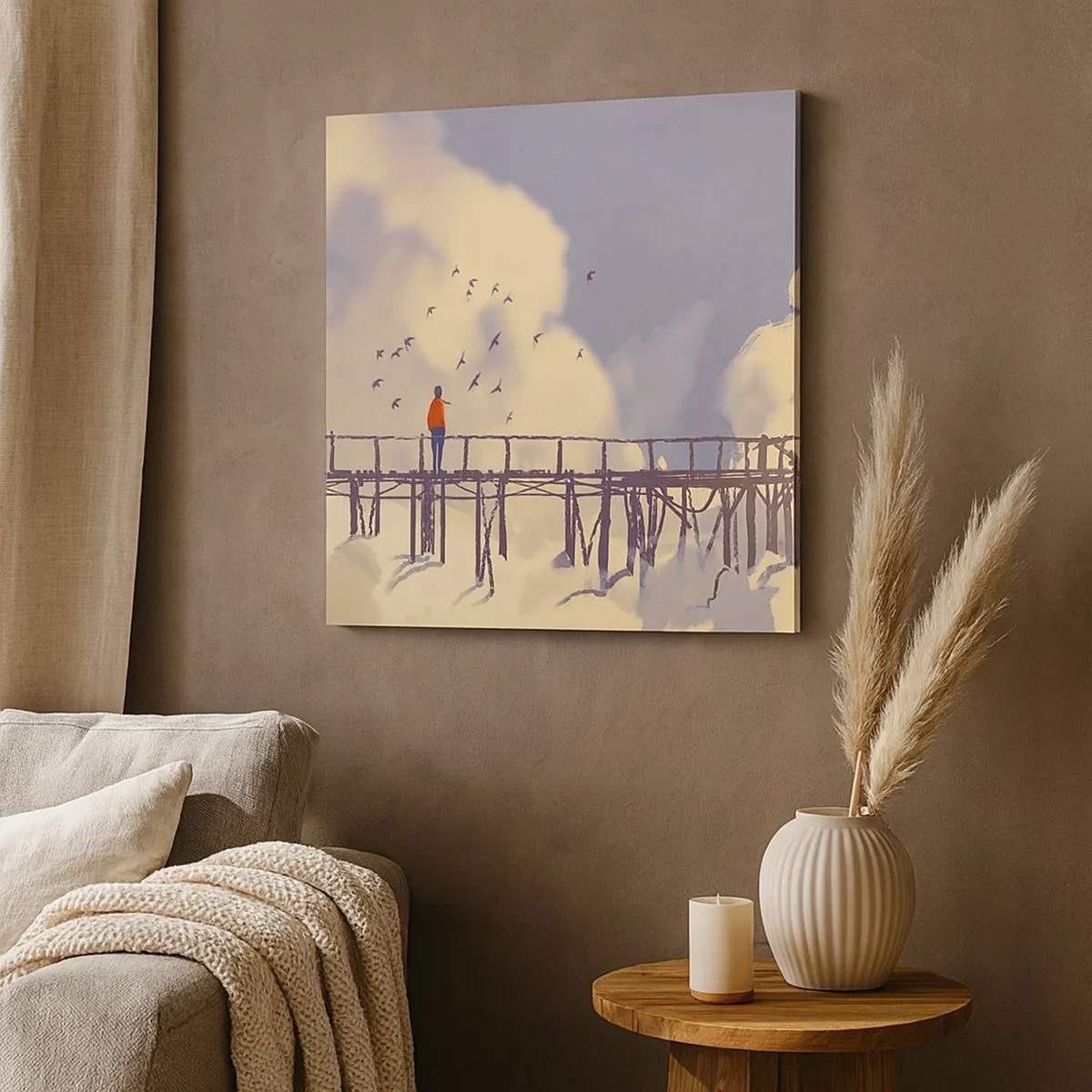 Obraz na płótnie - Niebieska tęsknota - 30x30 cm