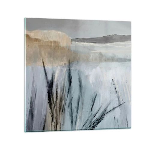 Obraz na szkle - Zimowe pola - 70x70 cm