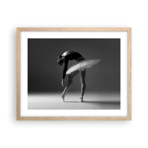 Plakat w ramie jasny dąb - Bella balerina - 50x40 cm