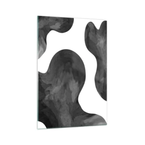 Obraz na szkle - Abstrakcyjny wzór w odcieniach szarości i bieli - 70x100cm - Droga Mleczna - Nowoczesna dekoracja ścienna do salonu i sypialni ARTTOR