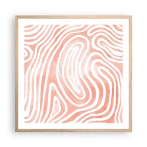 Plakat w ramie jasny dąb - W koralowym labiryncie - 60x60 cm