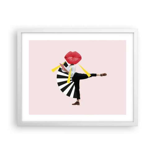 Plakat w białej ramie - Surrealistyczny pop-art - 50x40 cm