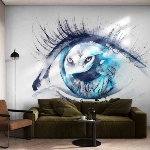 Fototapeta Samoprzylepna Deluxe Sticker - Oko w oko z dzikością - Abstrakcja, Oko, Sowa - 100x70 cm