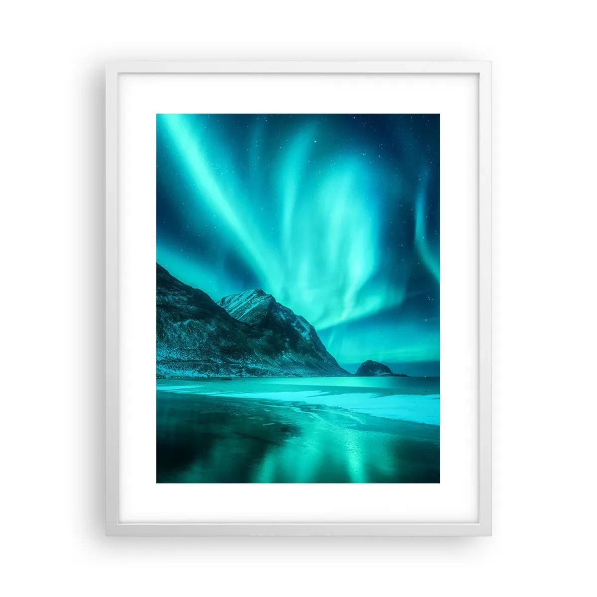 Plakat w białej ramie - Cuda północy - 40x50 cm