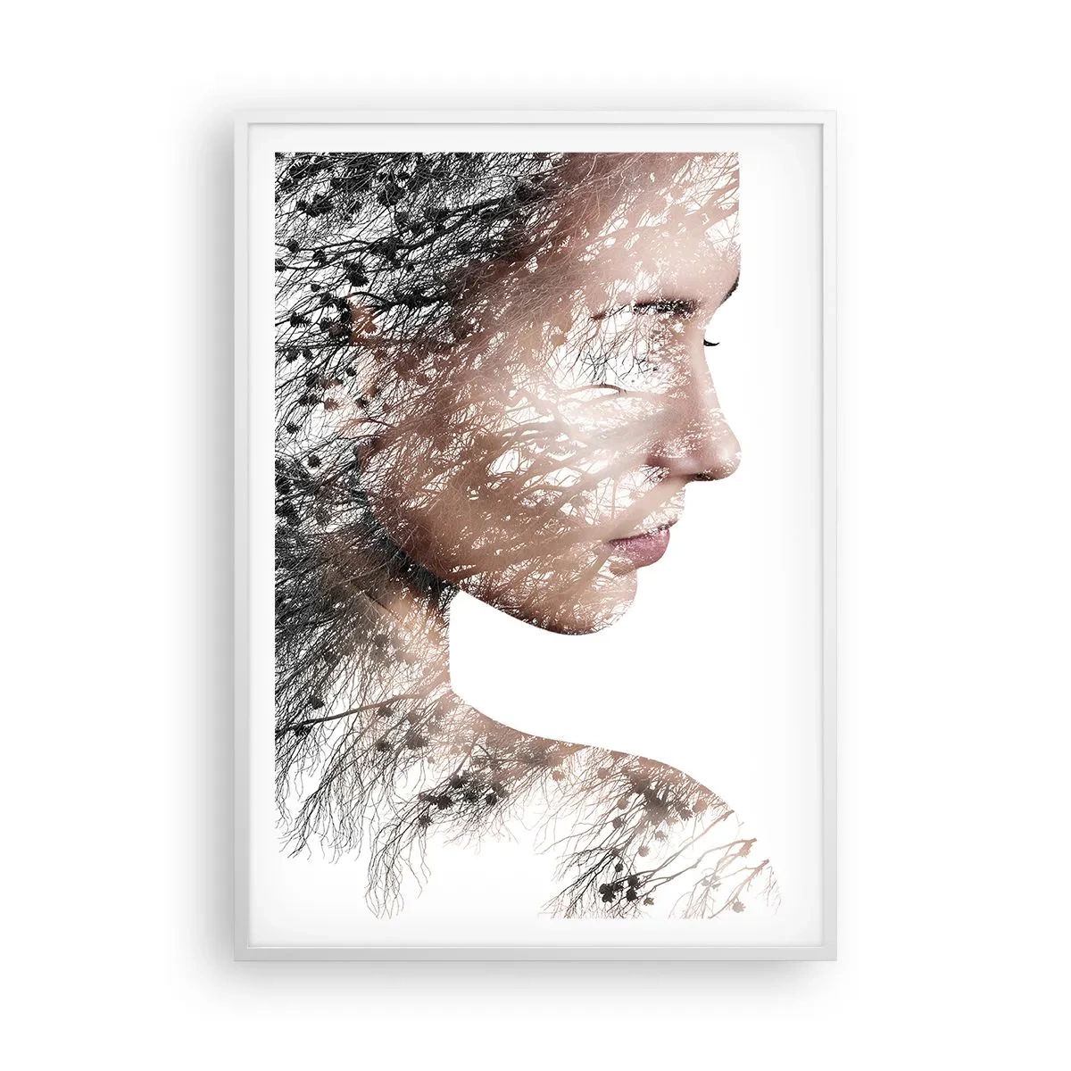 Plakat w białej ramie - Duch lasu - 70x100 cm