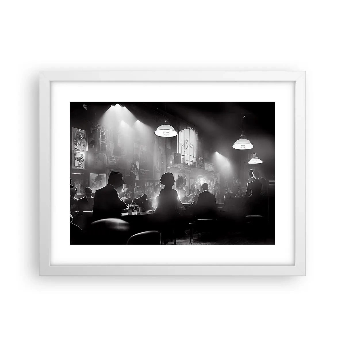 Plakat w białej ramie - W jazzowym klimacie - 40x30 cm