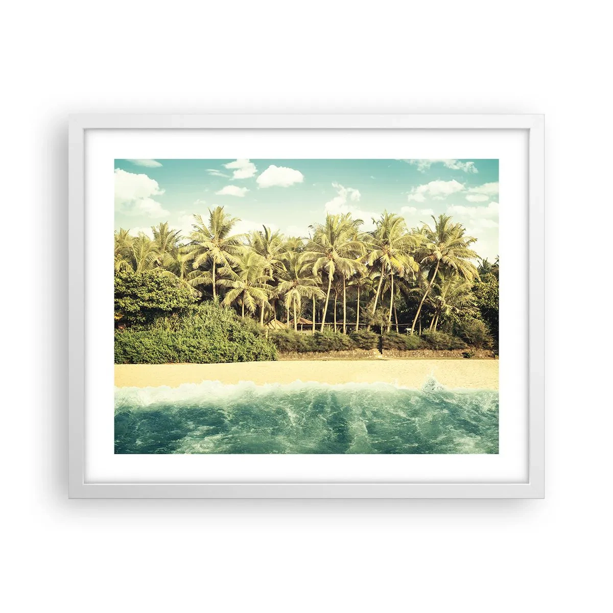 Plakat w białej ramie - A może tutaj? - 50x40 cm