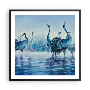 Plakat w czarnej ramie - Poranne spotkanie - 60x60 cm