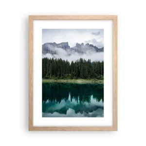 Plakat w ramie jasny dąb - Cicho, cicho, nie budźmy wody spiącej… - 30x40 cm