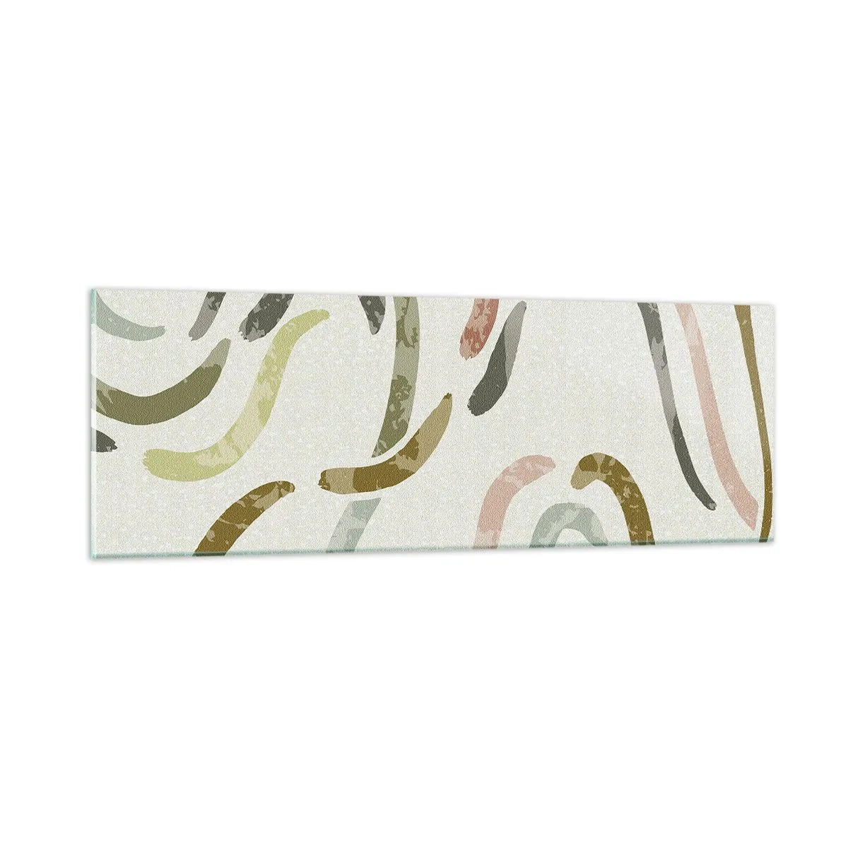 Obraz na szkle - Radosny taniec abstrakcji - 90x30 cm