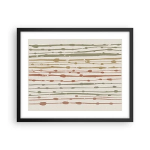 Plakat w czarnej ramie - Muzyczny zapis barw - 50x40 cm