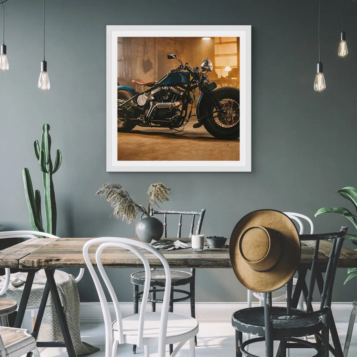 Plakat w białej ramie - Mogę wszystko - 40x40 cm