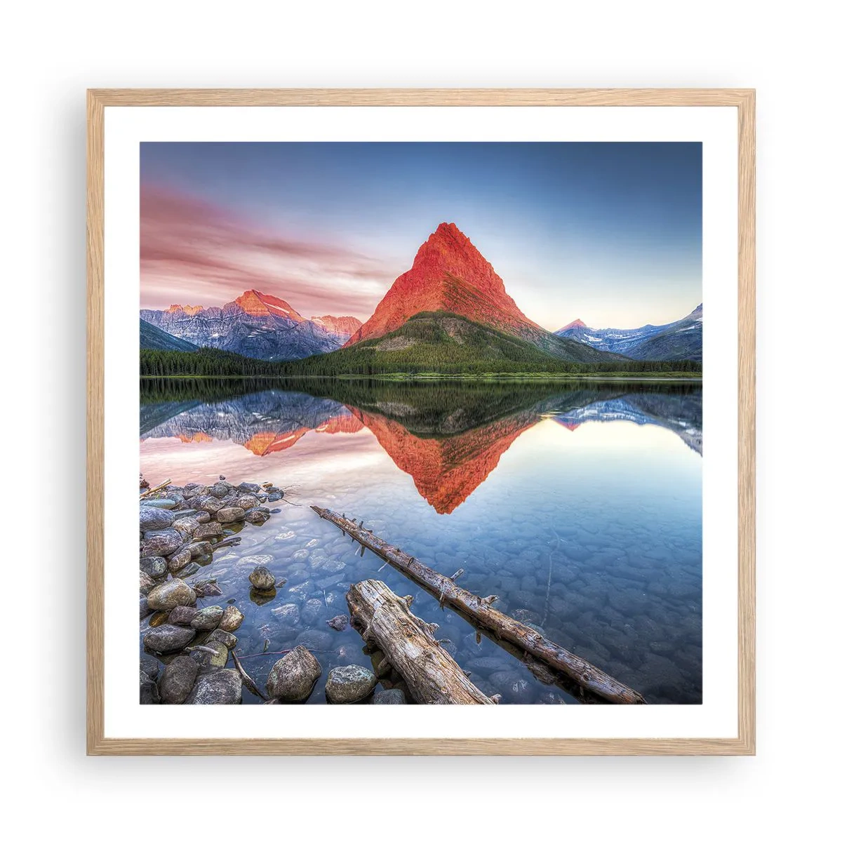 Plakat w ramie jasny dąb - Żar i chłód - 60x60 cm