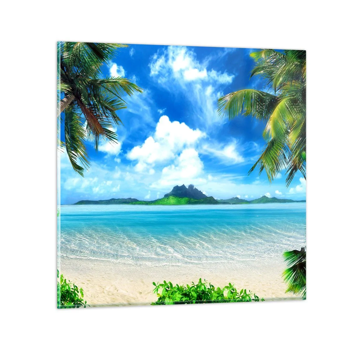 Obraz na szkle - Lazur tropików - 60x60 cm