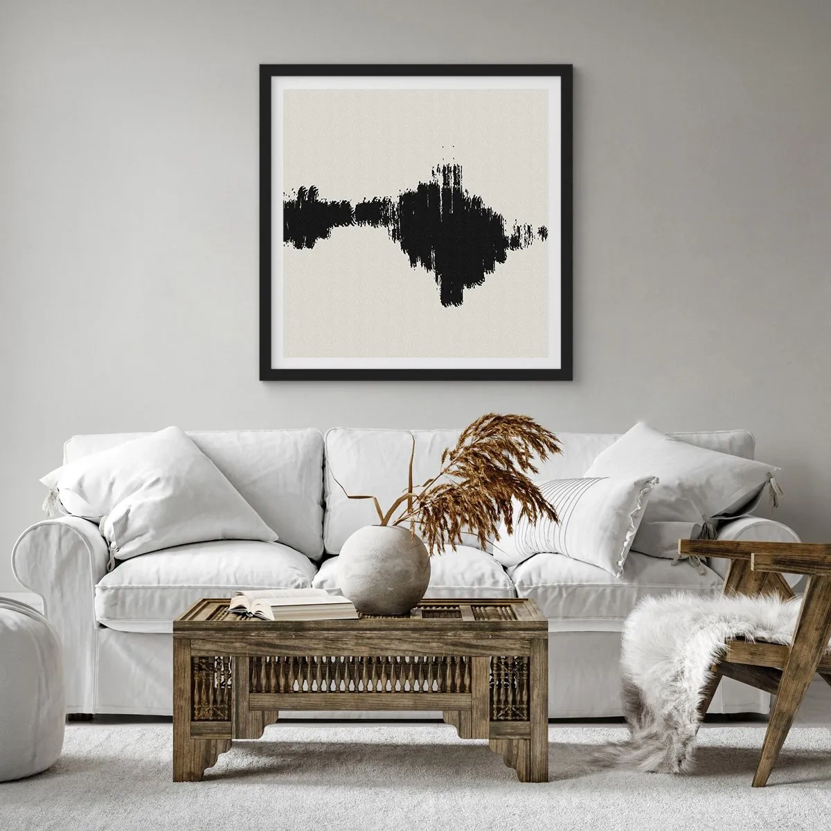 Plakat w czarnej ramie - Drgania wyobraźni - 30x30 cm