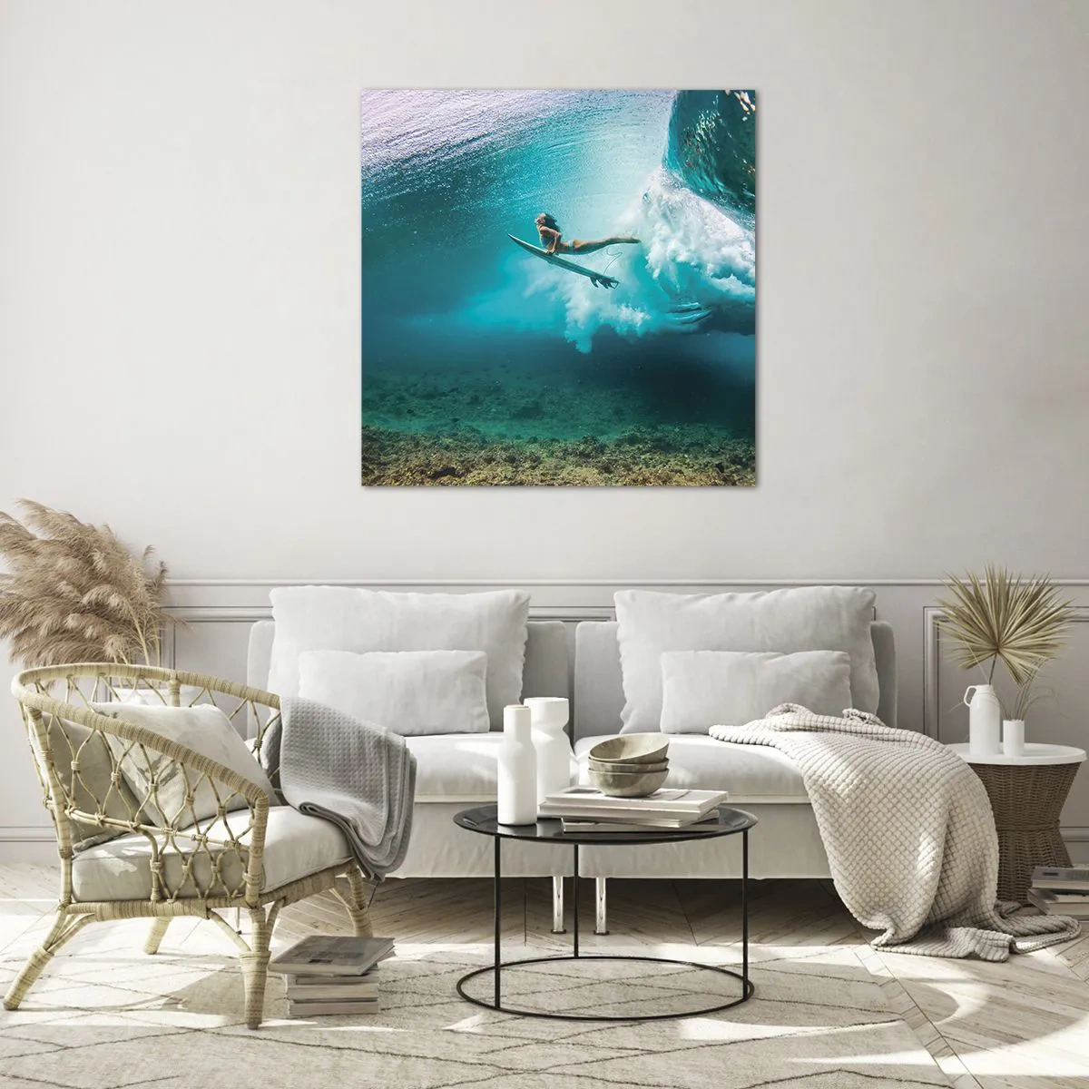 Obraz na szkle - Podwodny świat - 30x30 cm