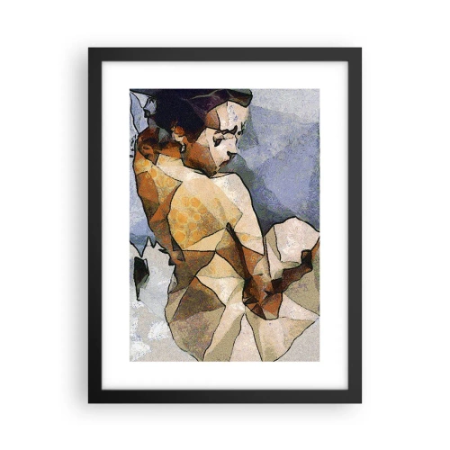 Plakat w czarnej ramie - W duchu kubizmu - 30x40 cm