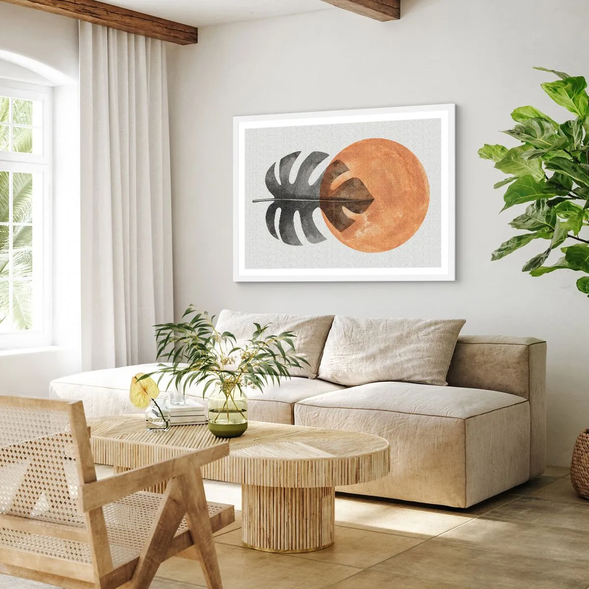 Plakat w białej ramie - Zawsze słońce - 70x50 cm