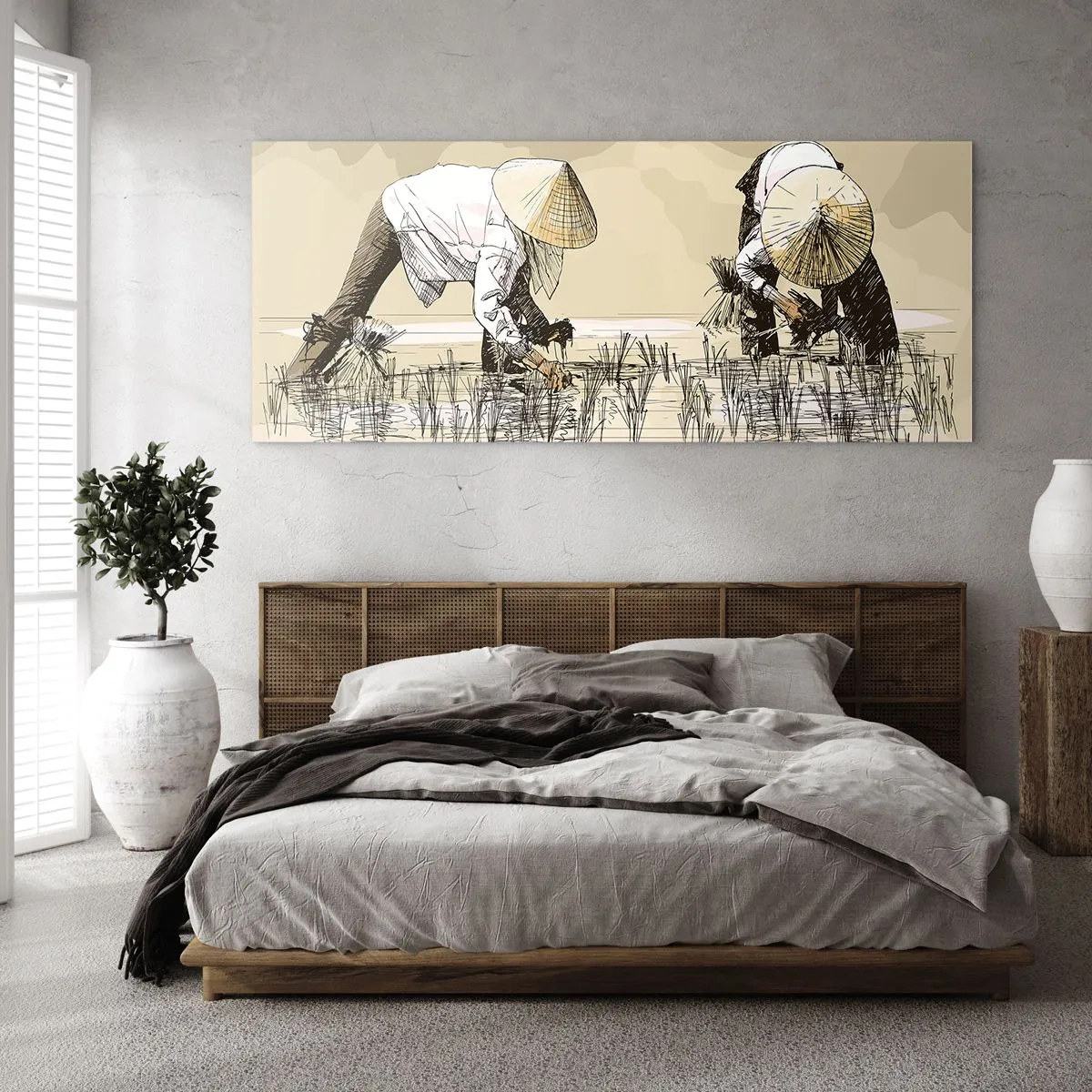 Obraz na szkle - Udanych zbiorów - 100x40 cm