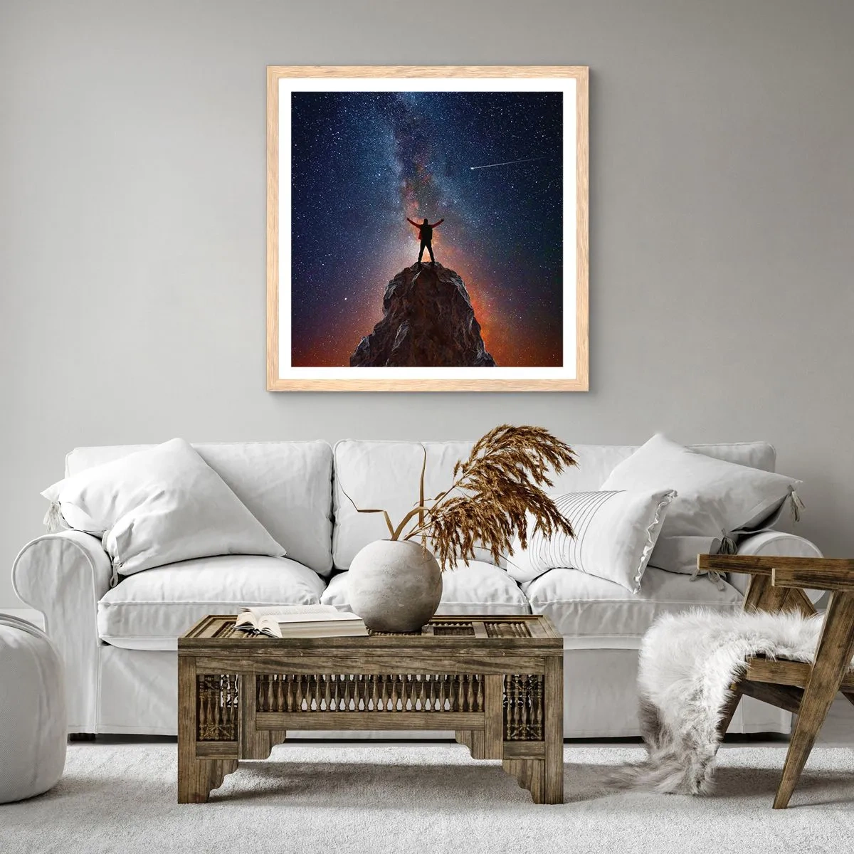 Plakat w ramie jasny dąb - Moc jest ze mną! - 40x40 cm