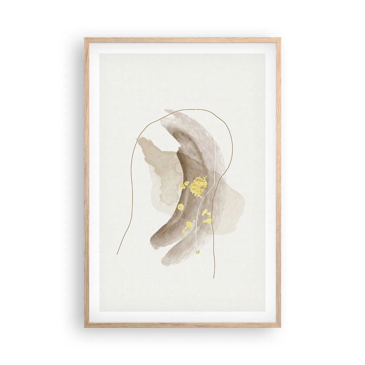 Plakat w ramie jasny dąb - Napotkane w przestrzeni - 61x91 cm