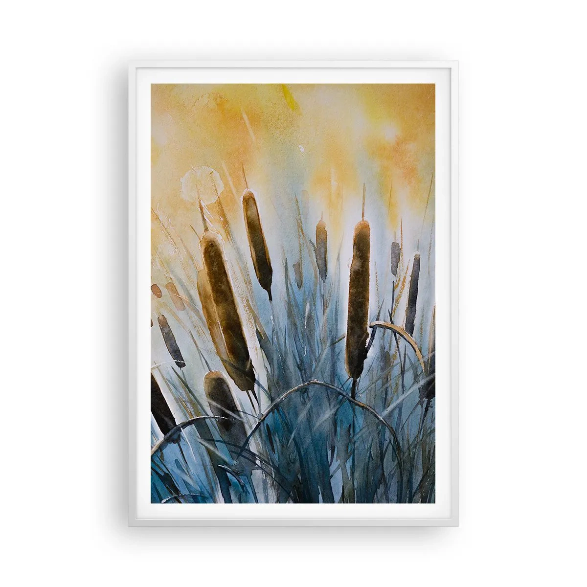 Plakat w białej ramie - Chłód wody, słońca żar - 70x100 cm