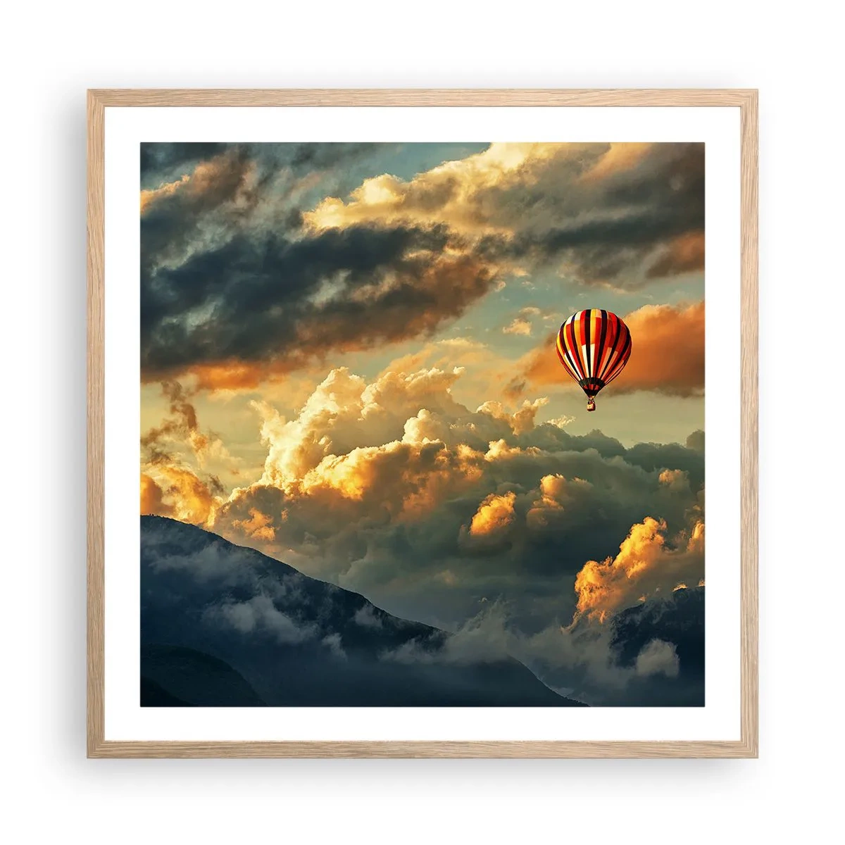 Plakat w ramie jasny dąb - Lecę, bo chcę - 60x60 cm