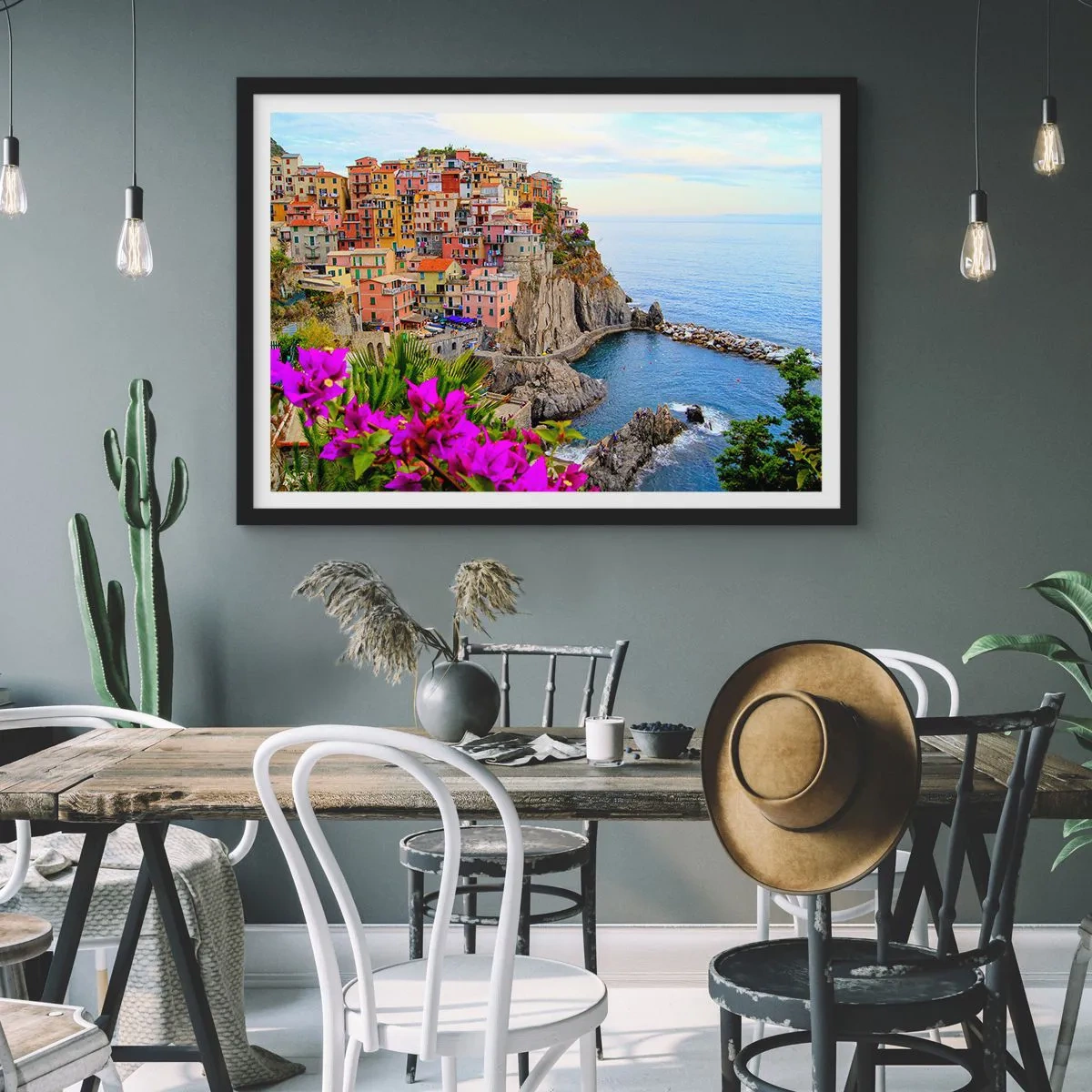 Plakat w czarnej ramie - Śmiejące się miasto - 40x30 cm