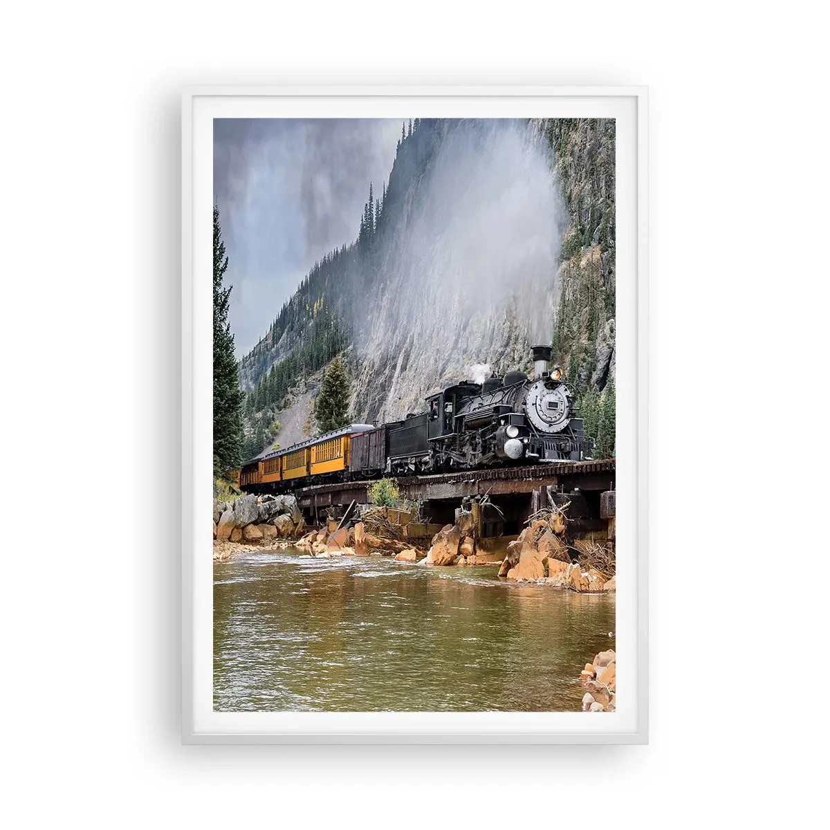 Plakat w białej ramie - A dokąd to? Dokąd? - 70x100 cm