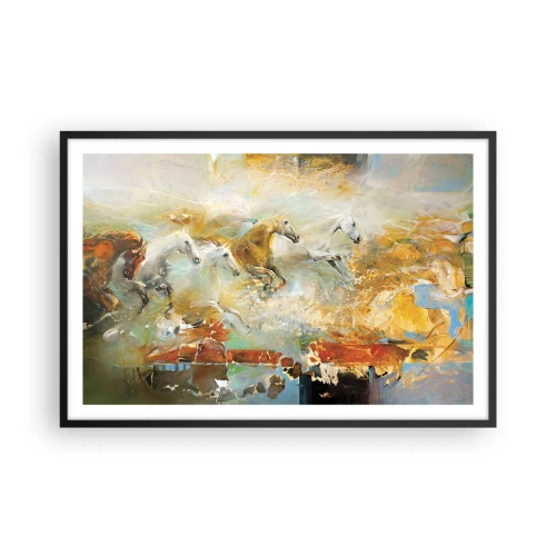 Plakat w czarnej ramie - Galopem przez światło - 91x61 cm