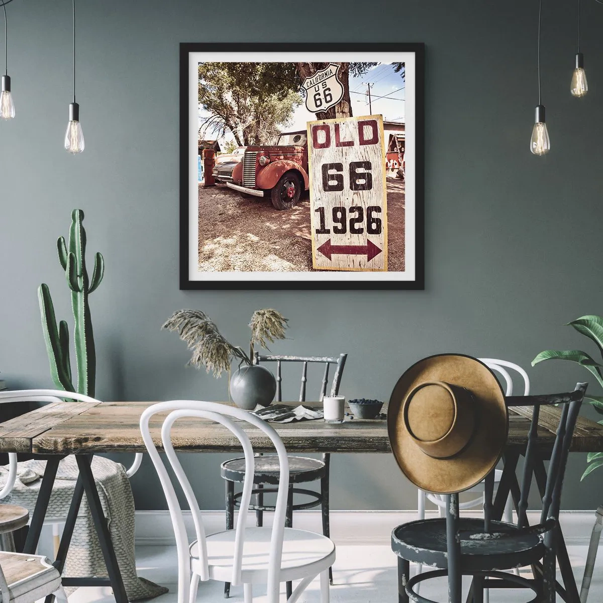 Plakat w czarnej ramie - Legenda amerykanskiej prowincji - 50x50 cm