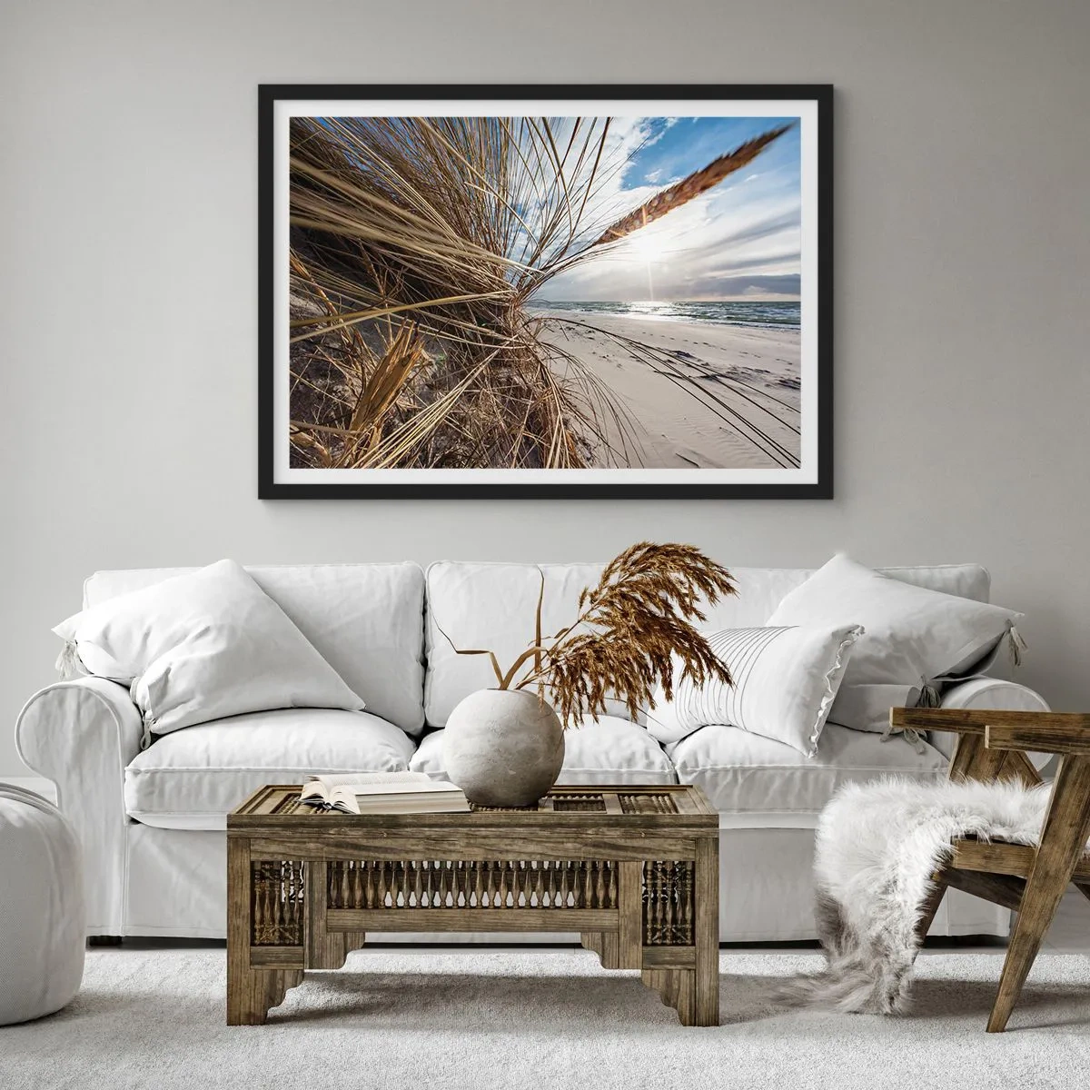 Plakat w czarnej ramie - Spotkanie żywiołów - 40x30 cm