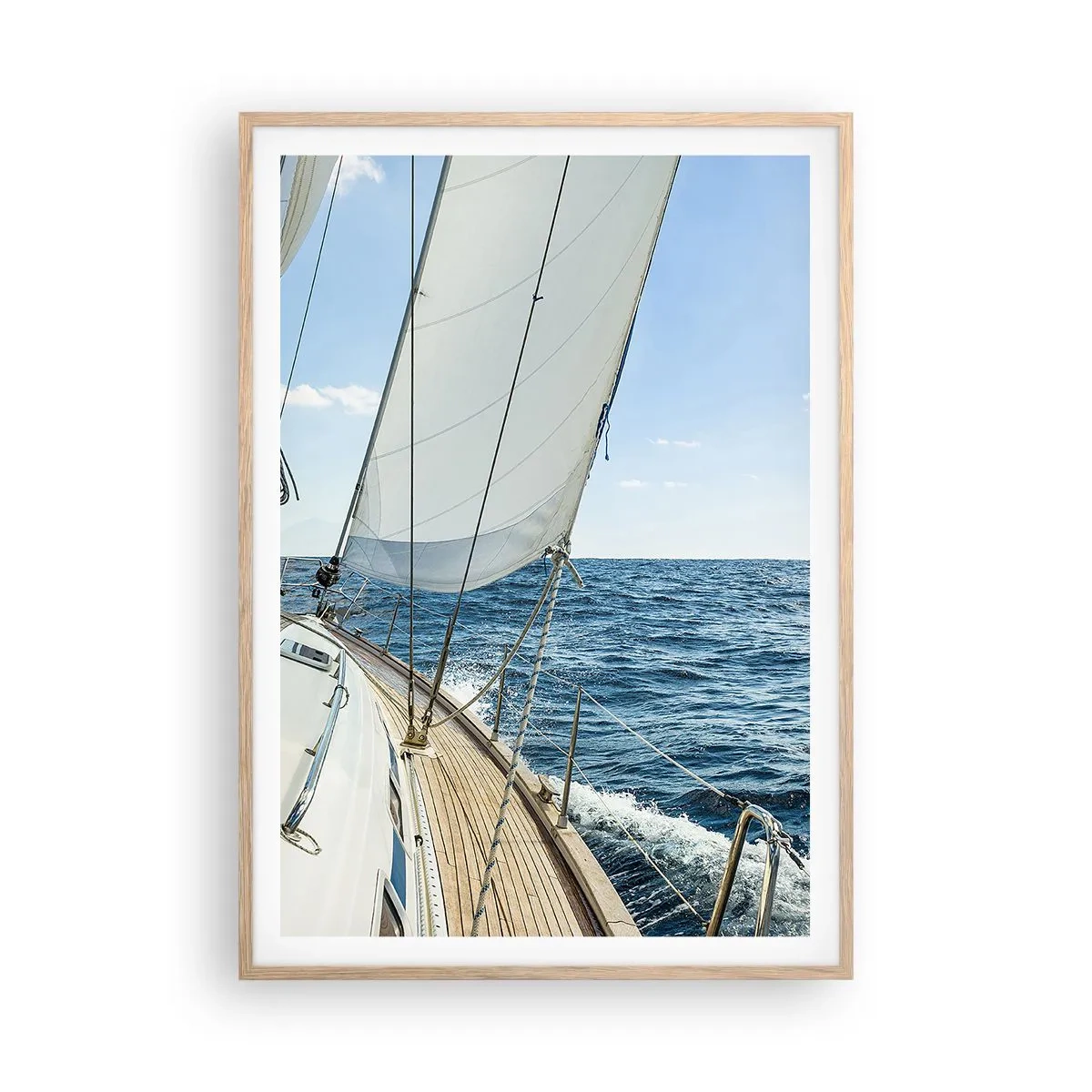 Plakat w ramie jasny dąb - Ahoj, przygodo - 70x100 cm