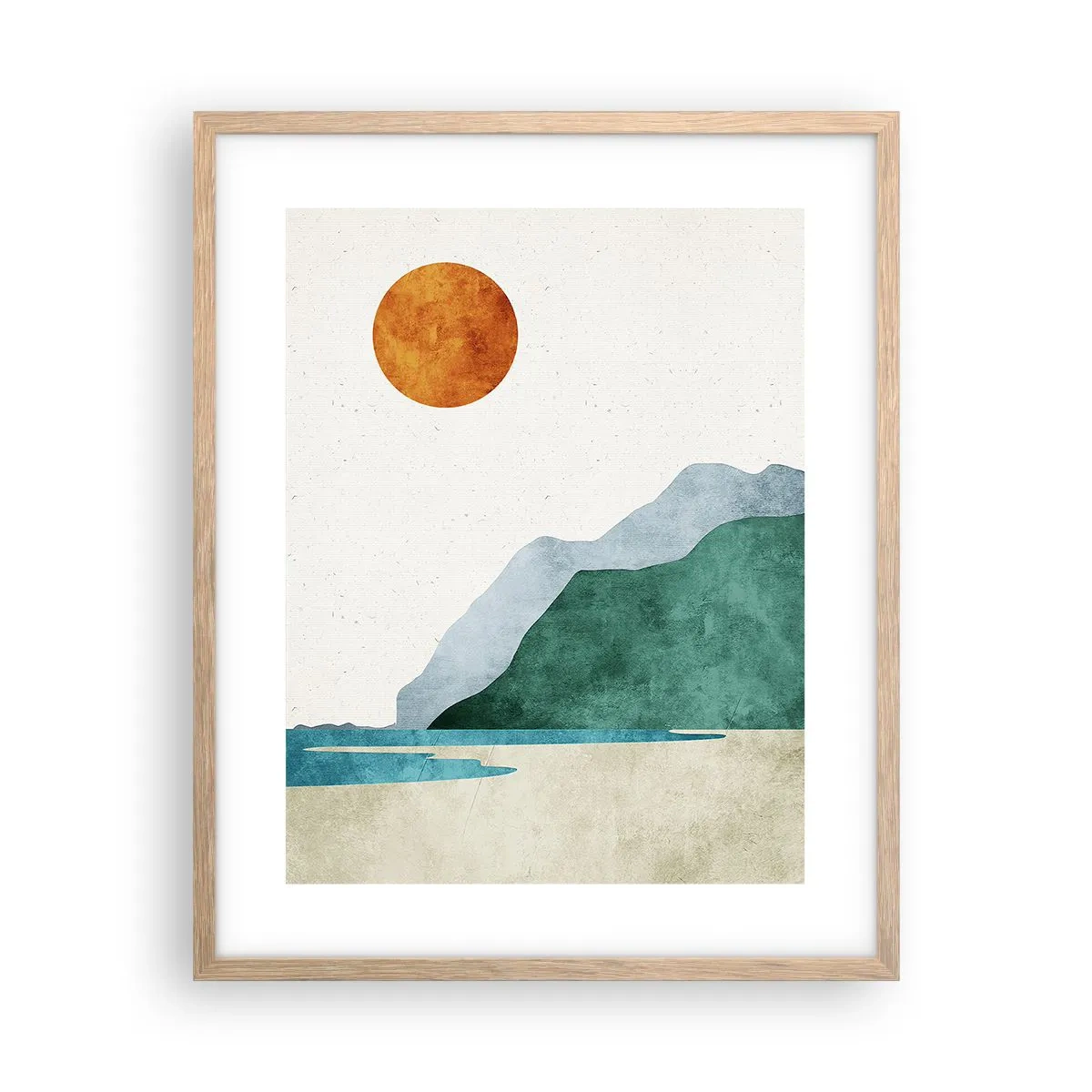 Plakat w ramie jasny dąb - Pejzaż jak należy - 40x50 cm