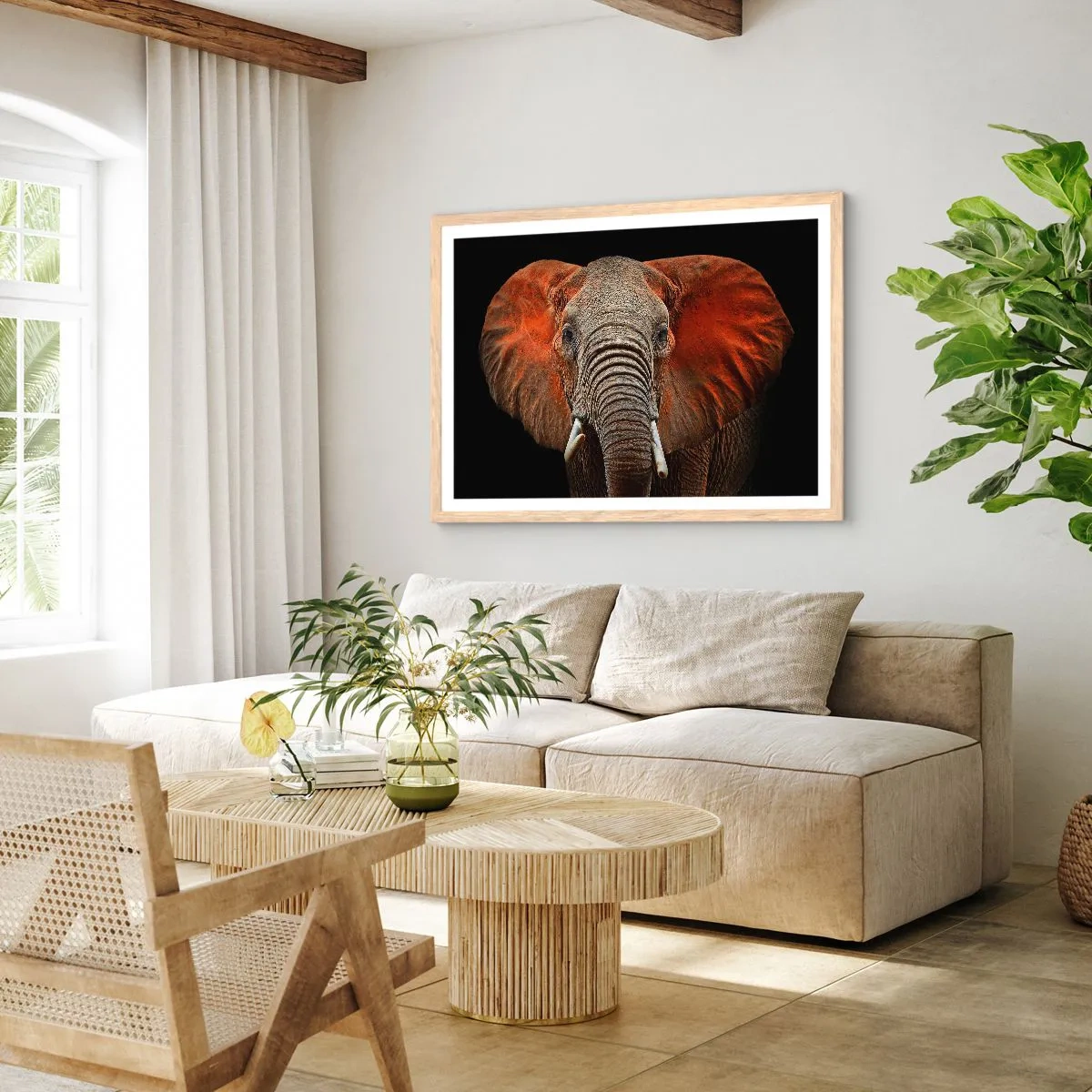 Plakat w ramie jasny dąb - Jestem dziki, a ty? - 50x40 cm