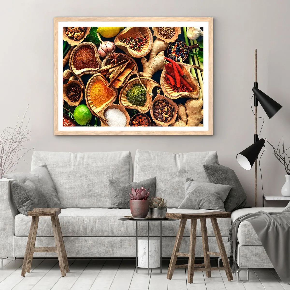 Plakat w ramie jasny dąb - Bierz, co chcesz - 91x61 cm