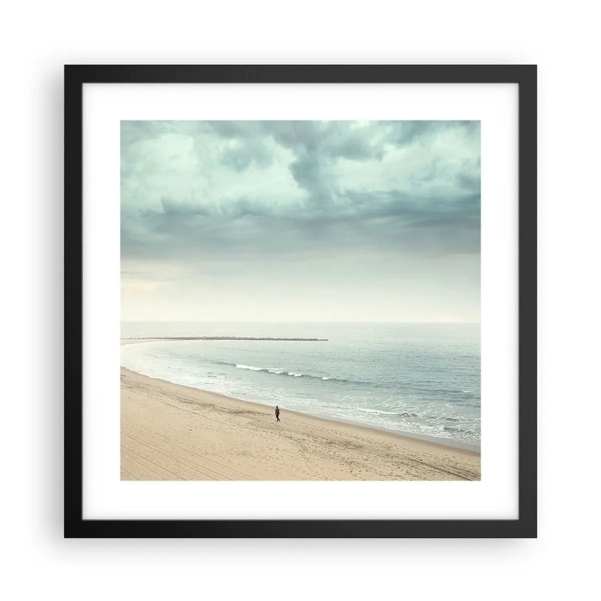 Plakat w czarnej ramie - w poszukiwaniu spokoju - 40x40 cm