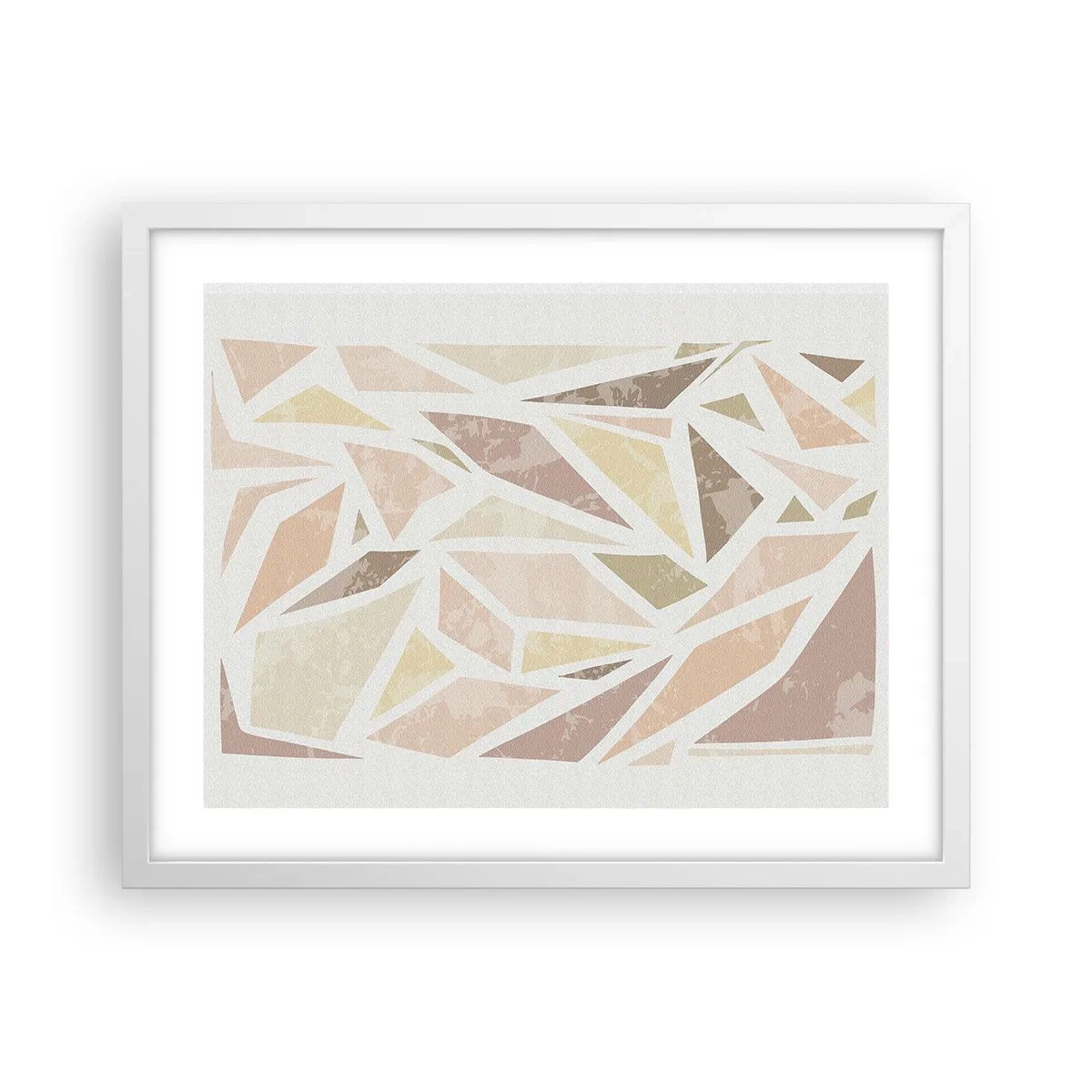 Plakat w białej ramie - Kompozycja witrażowa - 50x40 cm