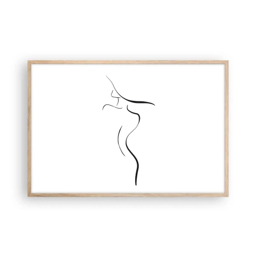 Plakat w ramie jasny dąb - Nieuchwytna jak fala - 91x61 cm