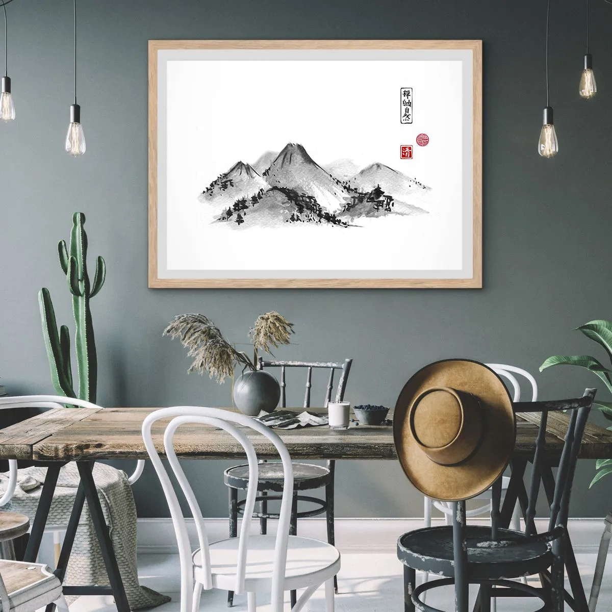 Plakat w ramie jasny dąb - Za dalą dal - 100x70 cm