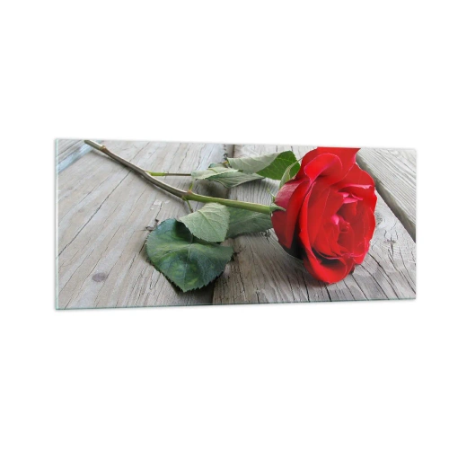 Obraz na szkle - Studium w szkarłacie - 100x40 cm