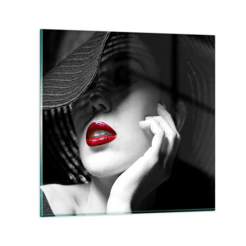 Obraz na szkle - Studium w szkarłacie - 50x50 cm