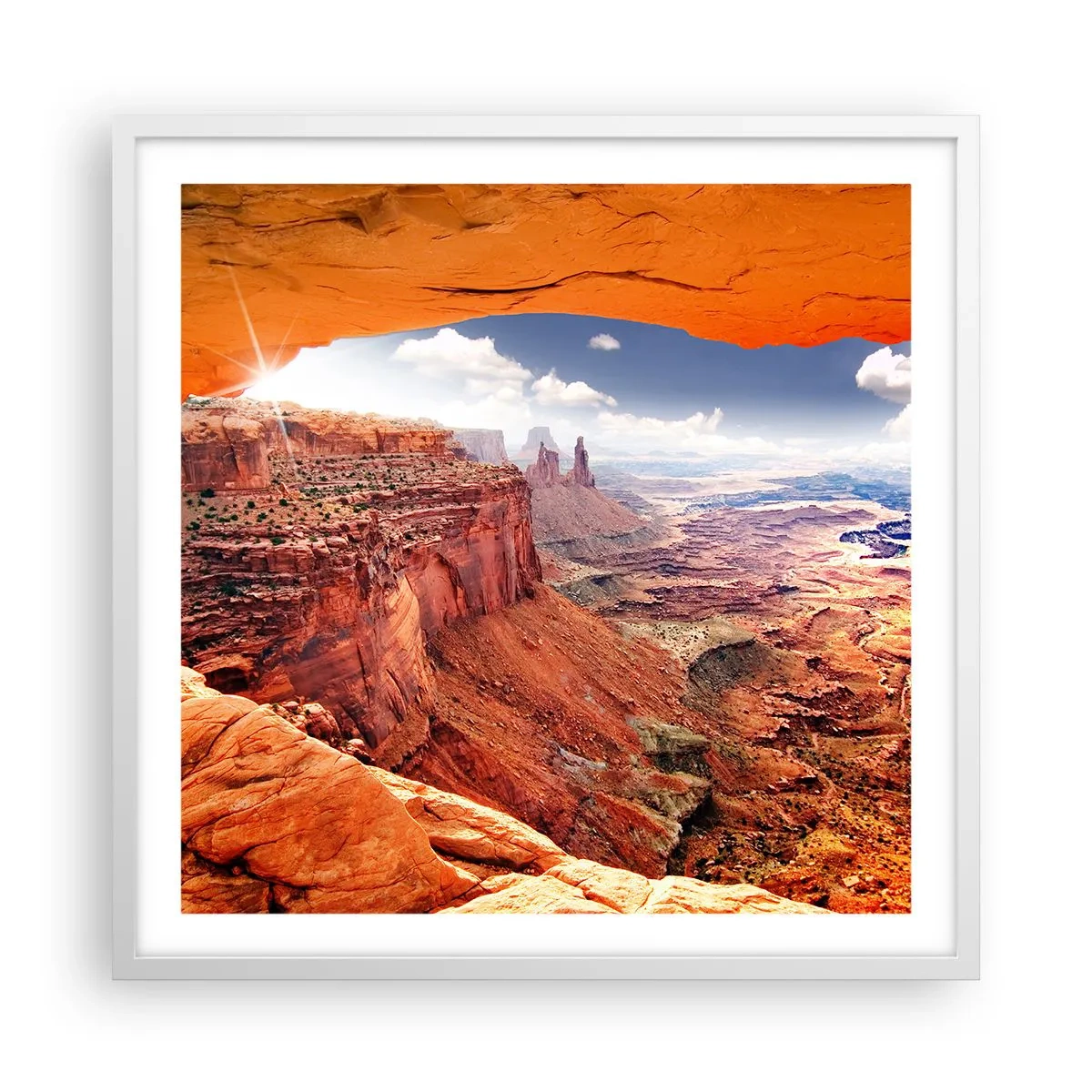 Plakat w białej ramie - Wyrzeźbione przez samą naturę - 60x60 cm