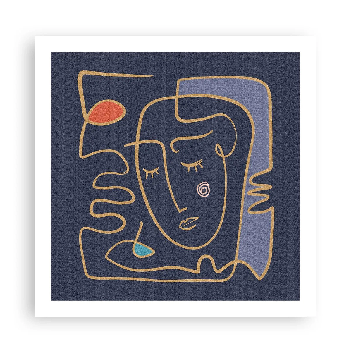 Plakat - W zamyśleniu - 60x60 cm